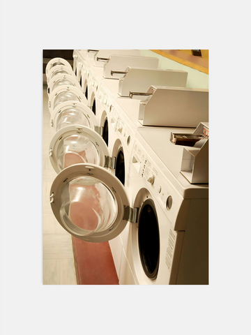 Retro Washing Machines Poster