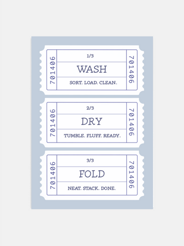 Wash-Dry-Fold Ticket Poster