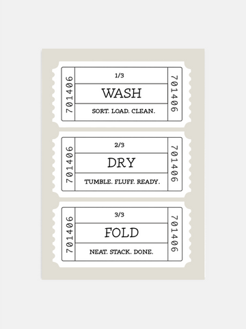 Wash-Dry-Fold Ticket Poster II