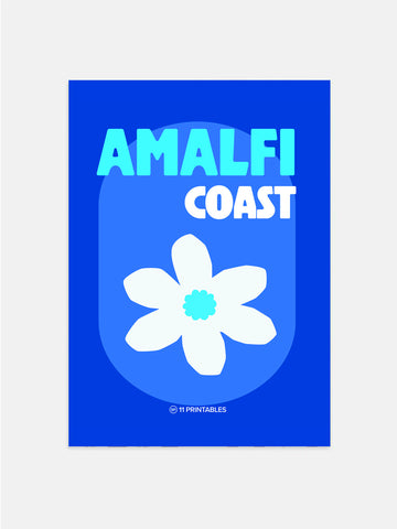Amalfi Coast Blue Poster
