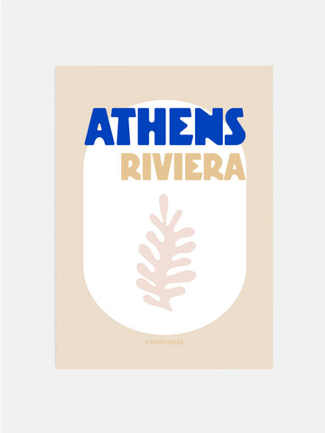Athens Riviera Beige Poster