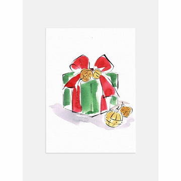 Watercolor Christmas Gift Poster