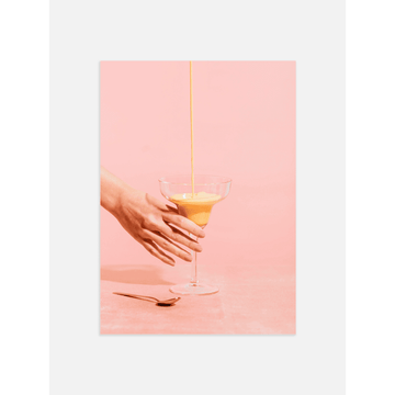 Orange Juice Pour Poster
