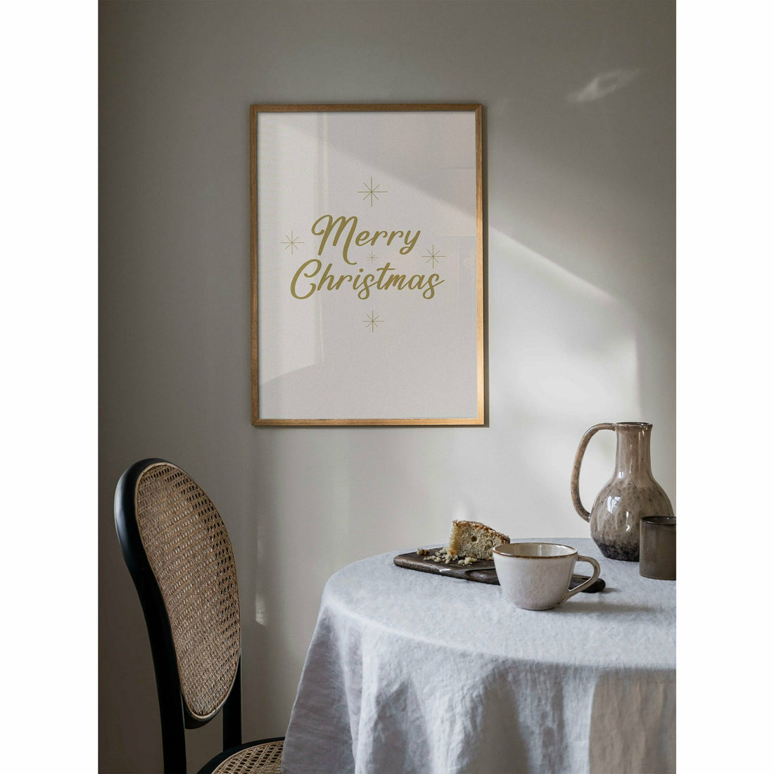 Merry Christmas Golden Words Poster