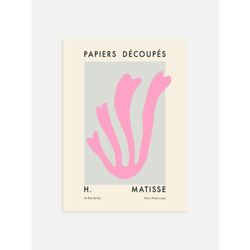 Pink Leaf Graphic Print – Henri Matisse Inspired Art