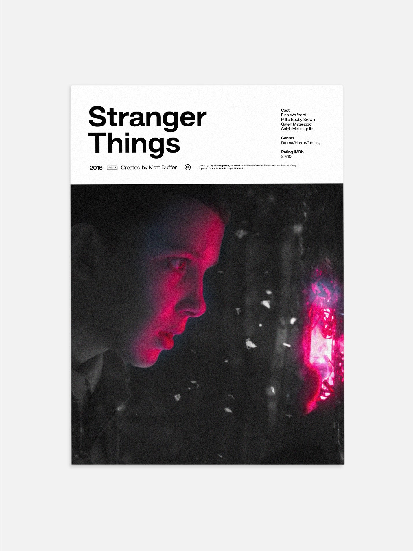 Eleven Stranger things Poster