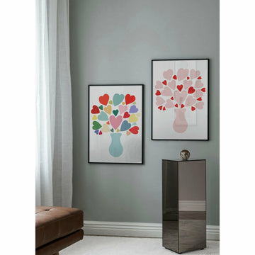 Hearts Flower Vase Set (2 Prints)