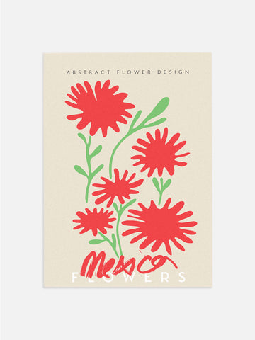 Mexico Flowers Poster