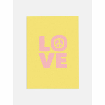 Love Retro Wall Poster