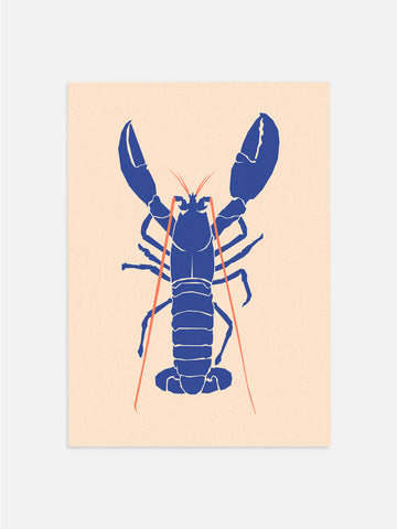 Ocean Life: Blue Lobster Poster