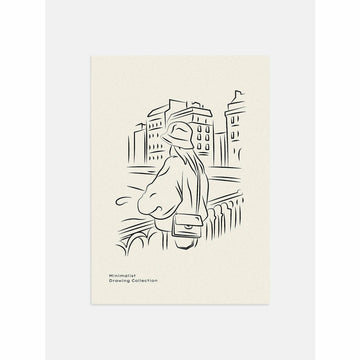 Minimalist Drawing of Woman Wall Art