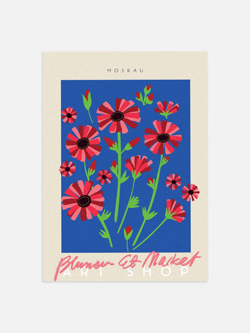 Moskau Flower Market Poster