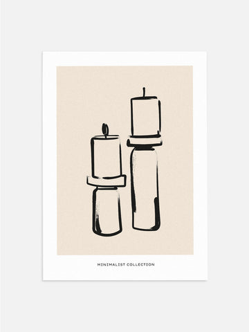 Simple Candlestick Wall Art