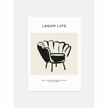 Curved Chair Brushed Bedroom Wall Decor