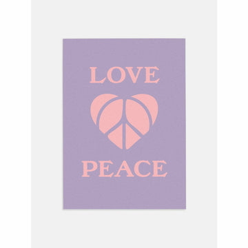 Love Peace Heart 70s Poster Art