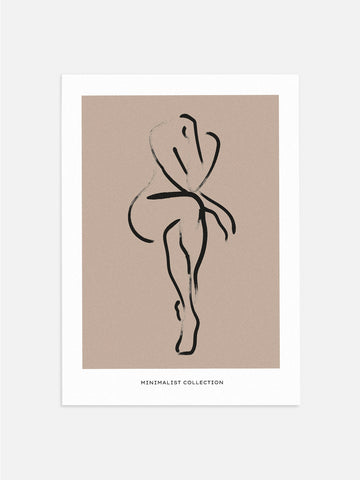 A Woman’s Physique Line Drawing