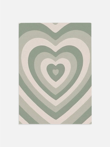 Repeating Green Hearts