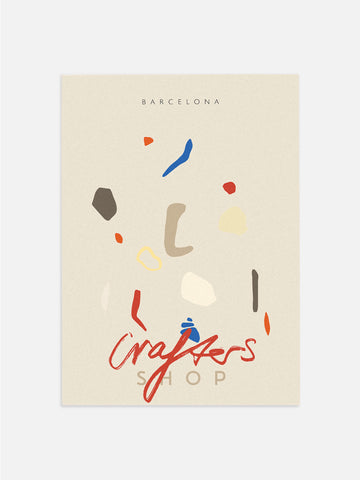 Barcelona Crafters Shop Poster