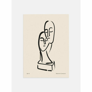 Face Sculpture Bedroom Print
