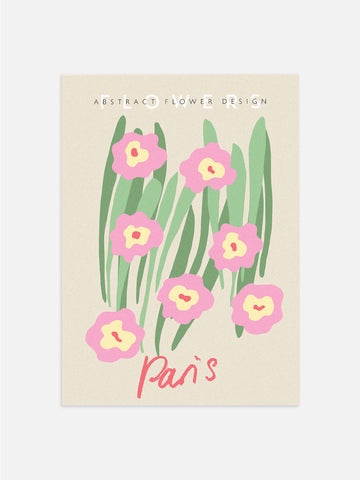 Paris Flowers Poster