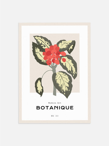 Botanical Green & Red Plant