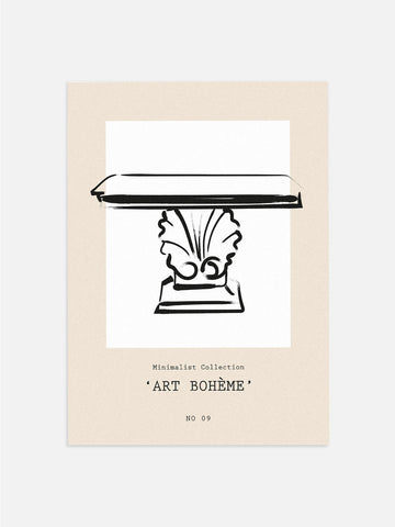 Pedestal Bedroom Poster