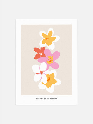 Exotic Minimalist Flowers Poster