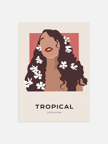 Tropical Woman Wall Art