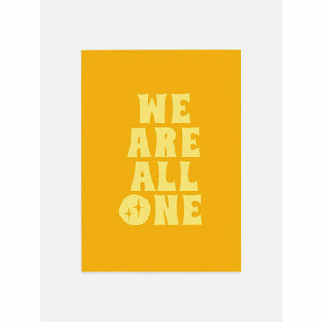 We Are All One Vintage Wall Poster