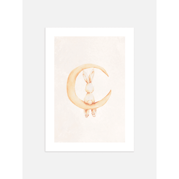 Bunny On The Moon Poster