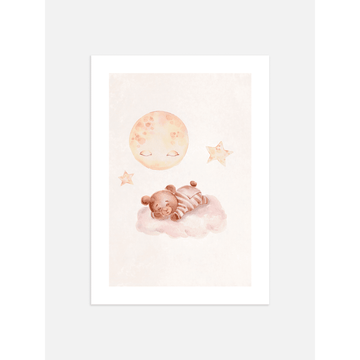 Teddy Sleeping On Cloud Poster