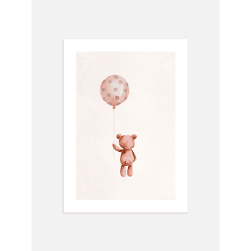 Teddy With Balloon Poster
