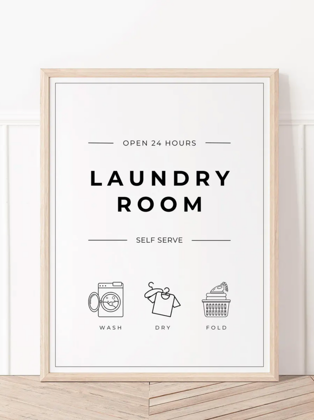 Open 24/7 Laundry Room Poster