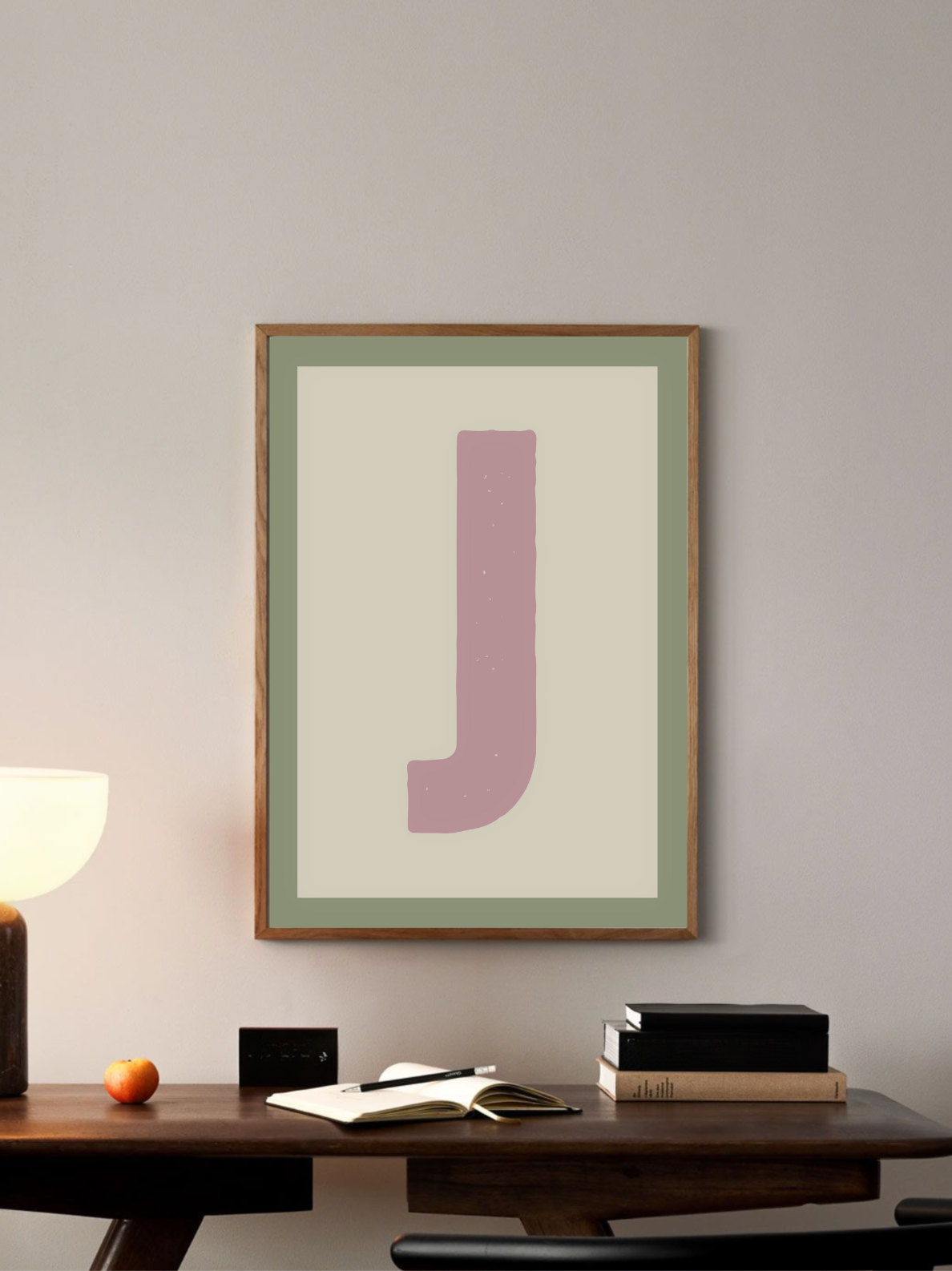 Custom Letter Neutral Tones Poster