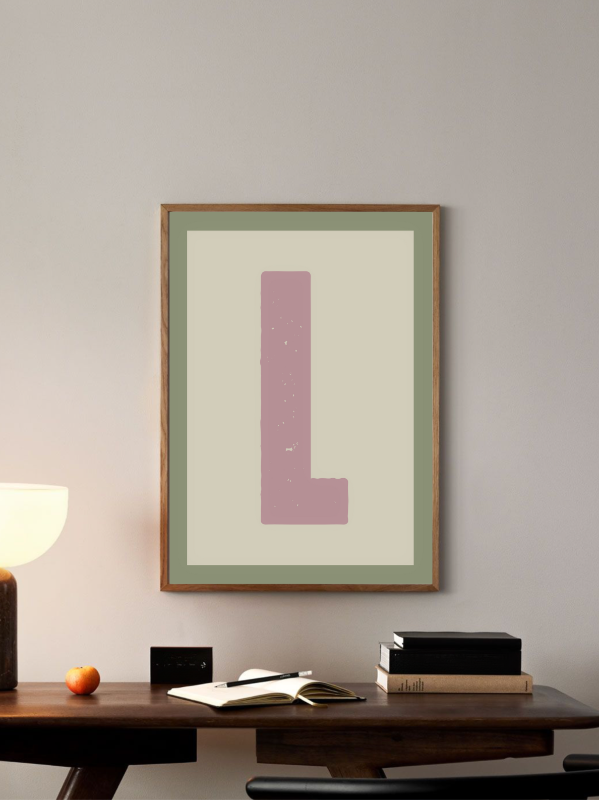 Custom Letter Neutral Tones Poster