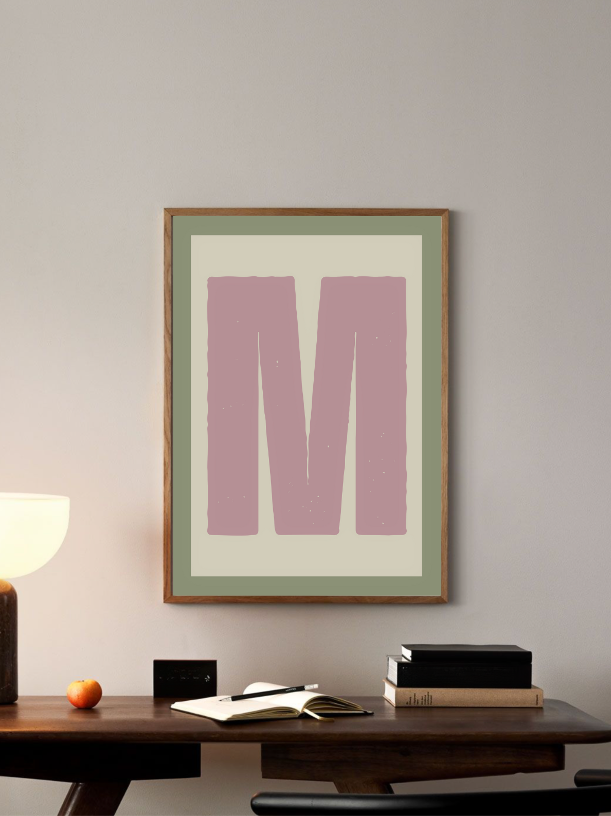 Custom Letter Neutral Tones Poster