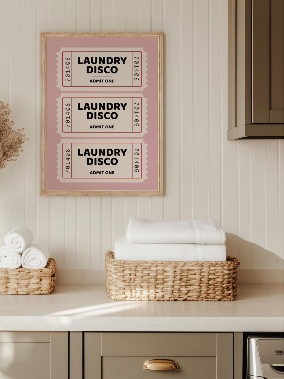 Retro Laundry Disco Ticket Print