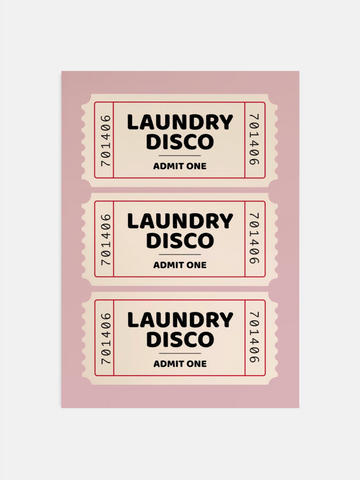 Retro Laundry Disco Ticket Print