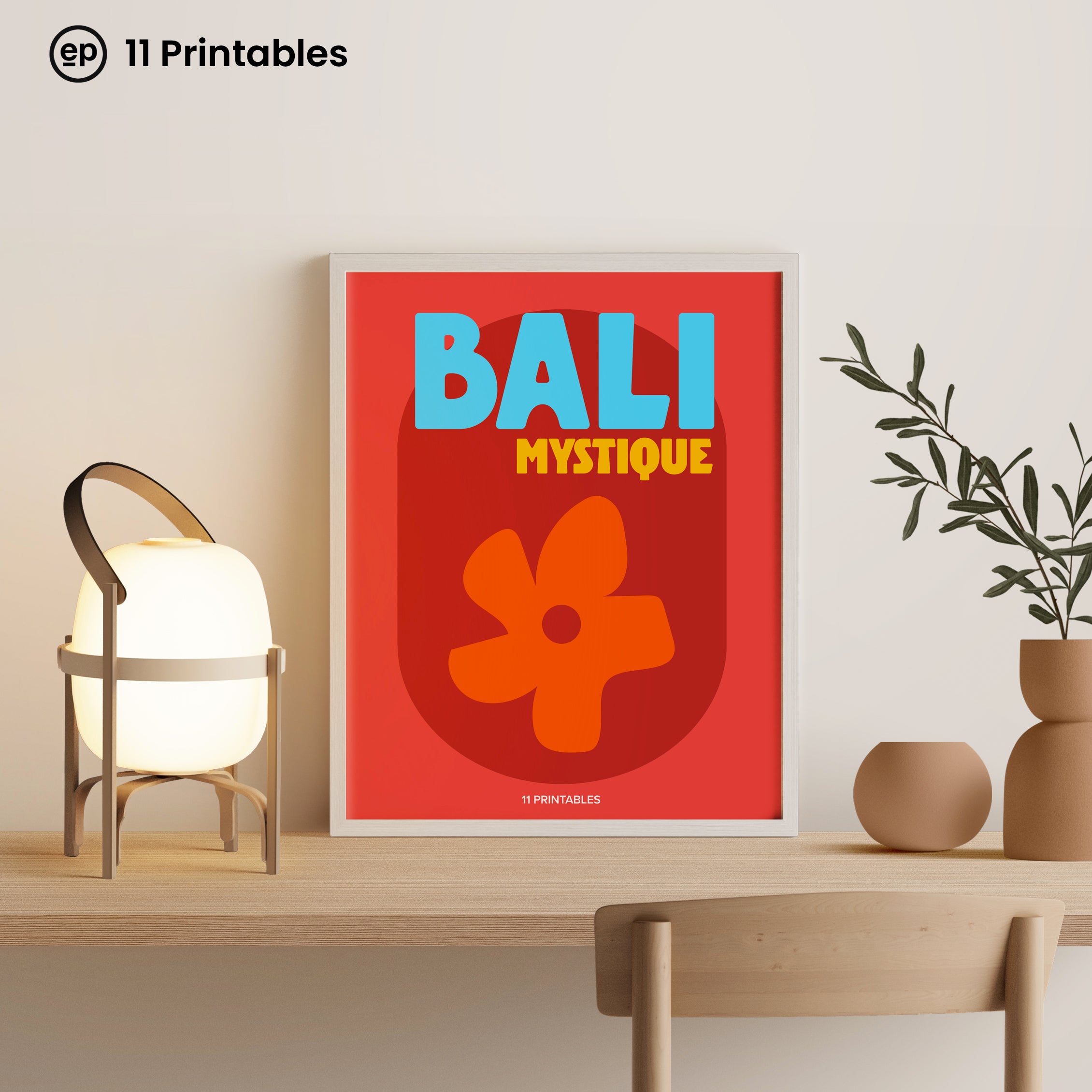 Bali Mystique Red Poster