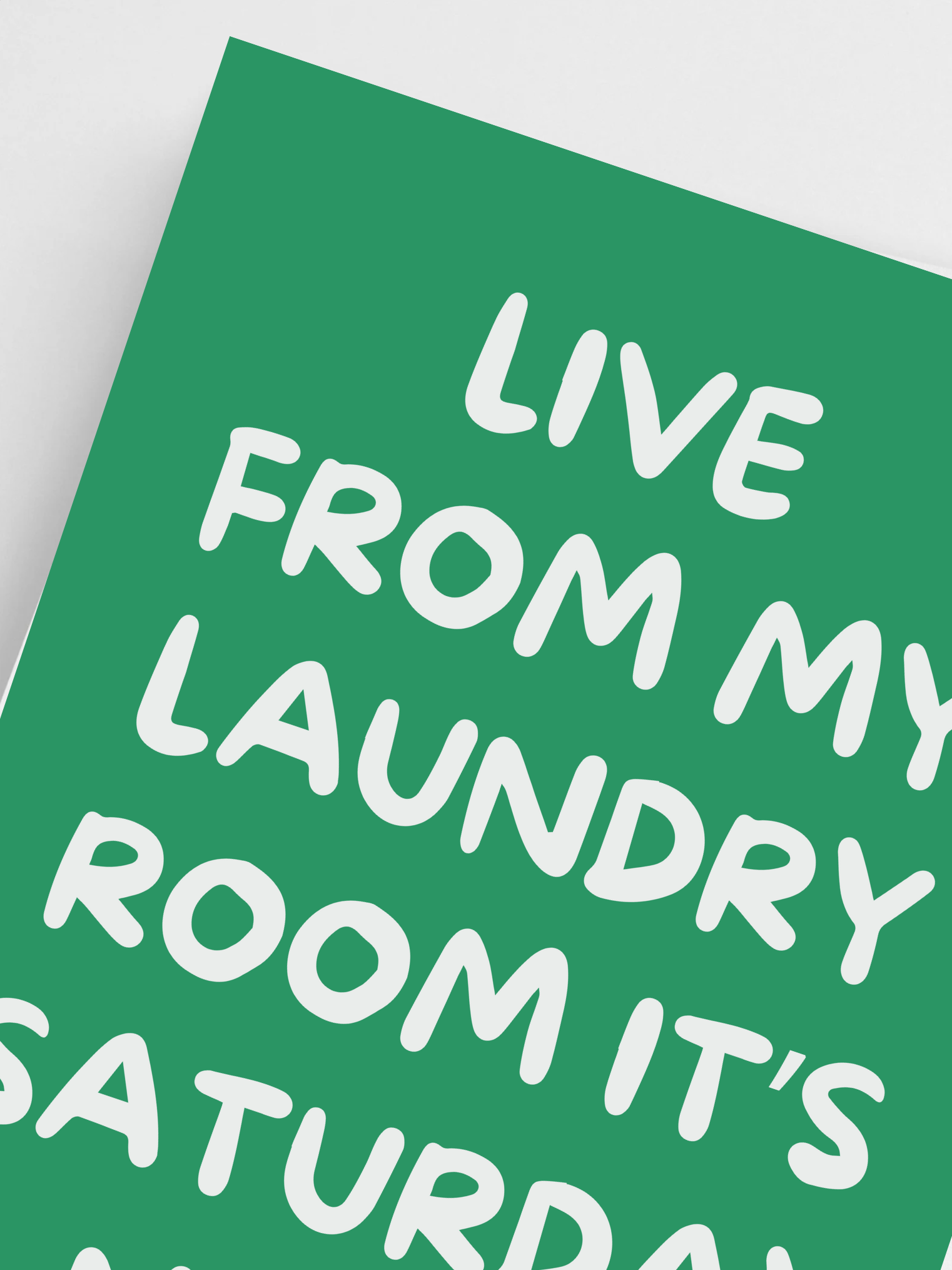 Live From My Laundry Room Poster