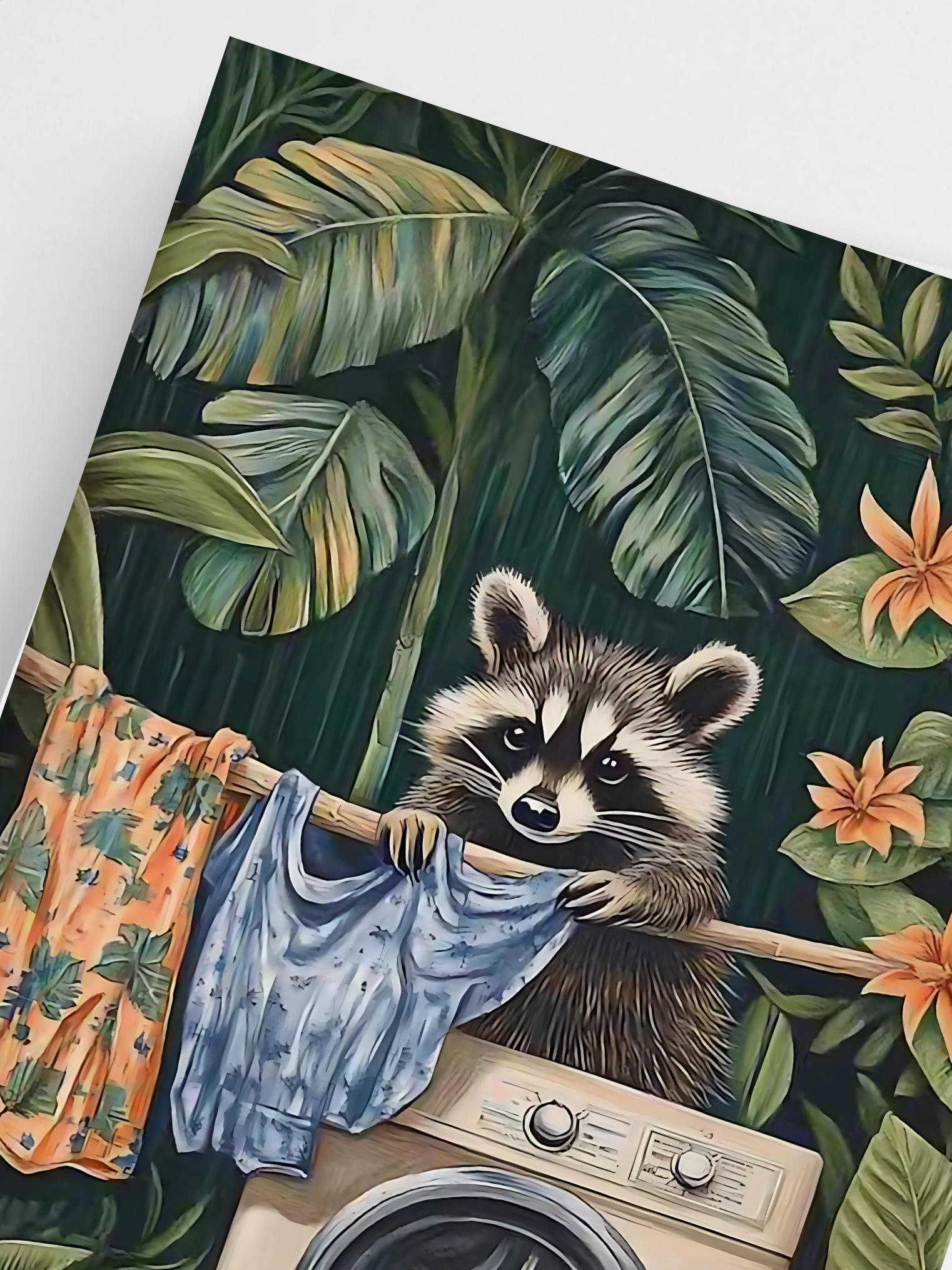 Raccoon Laundry Botanical Wall Art