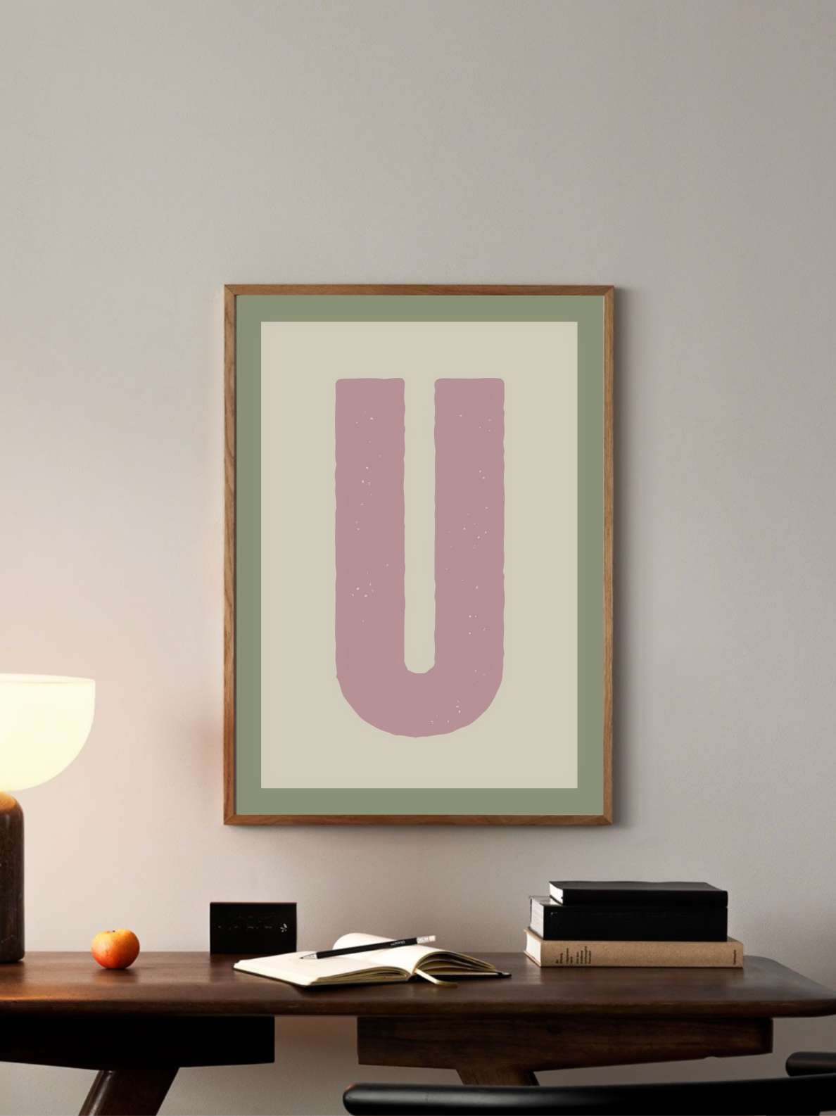 Custom Letter Neutral Tones Poster