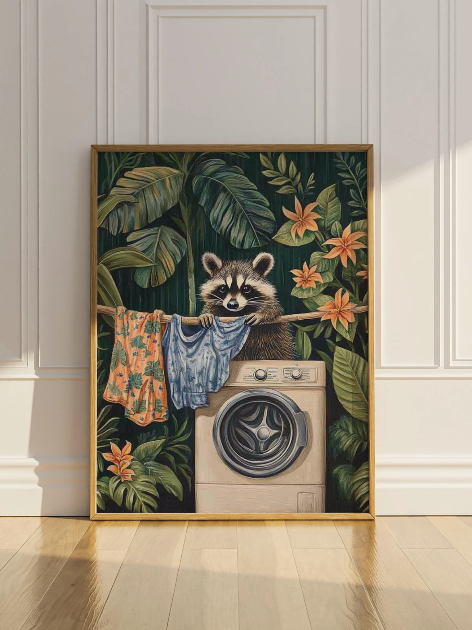 Raccoon Laundry Botanical Wall Art