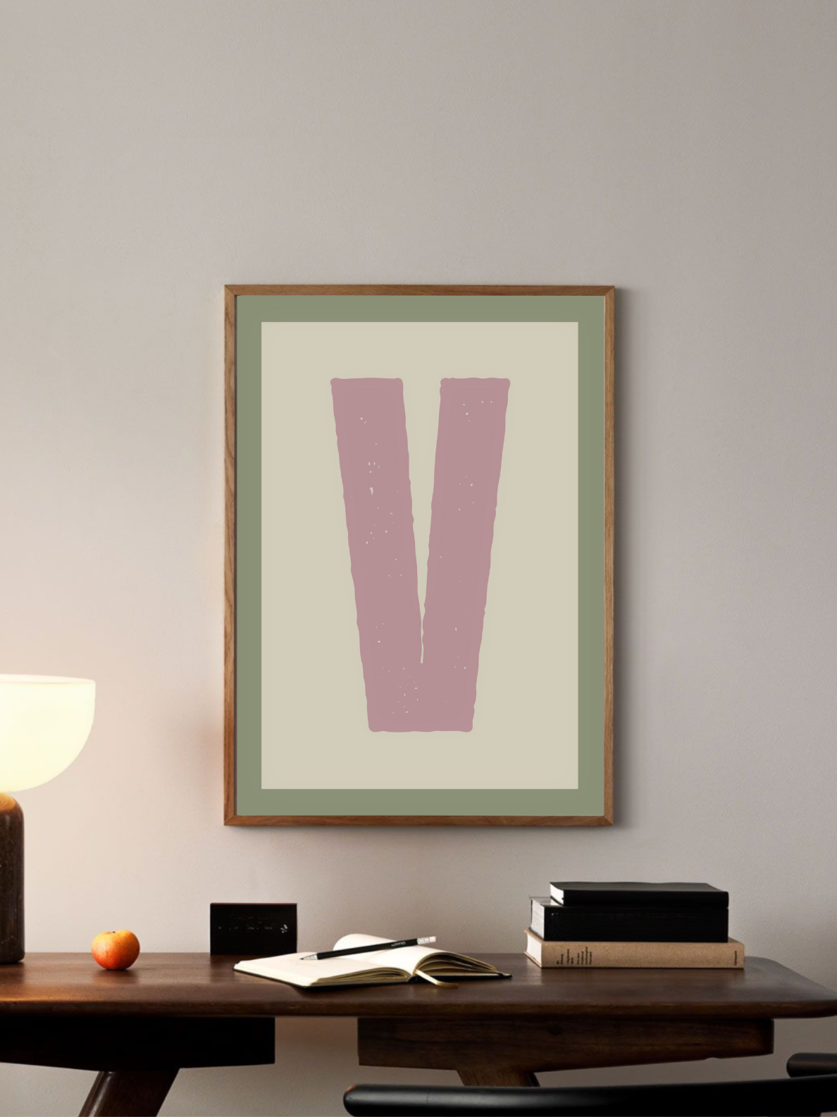 Custom Letter Neutral Tones Poster