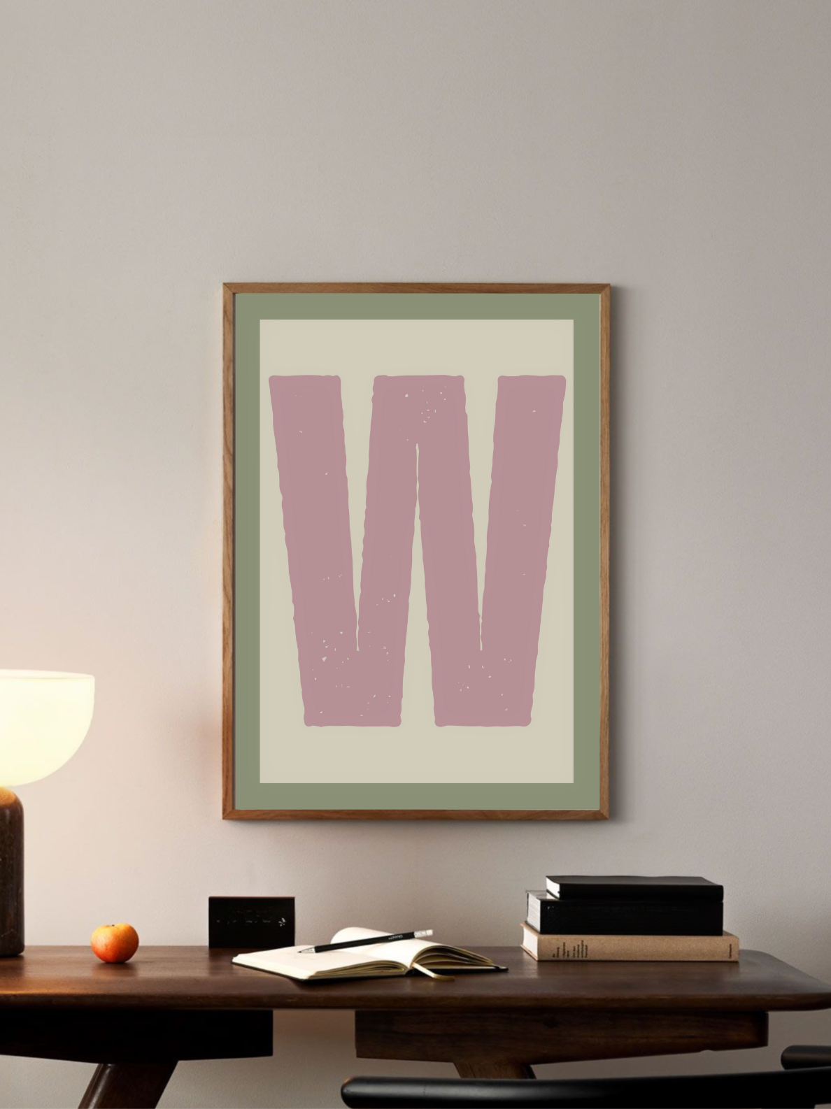 Custom Letter Neutral Tones Poster