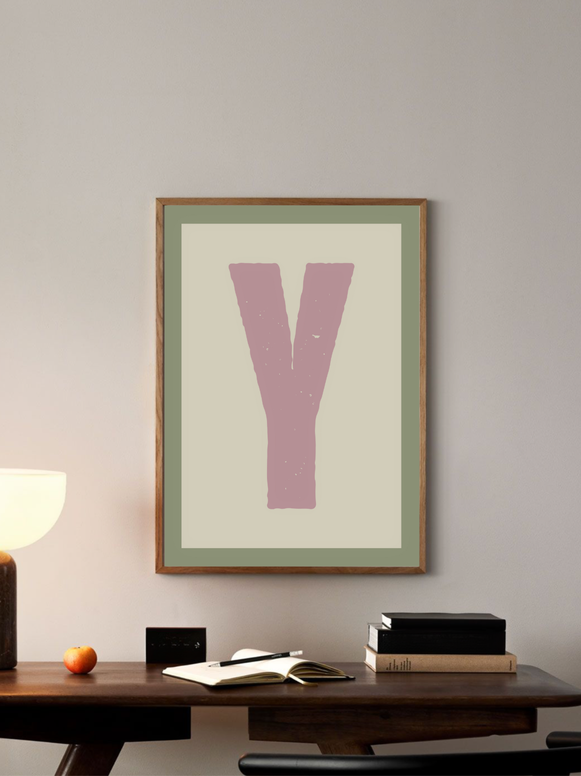 Custom Letter Neutral Tones Poster
