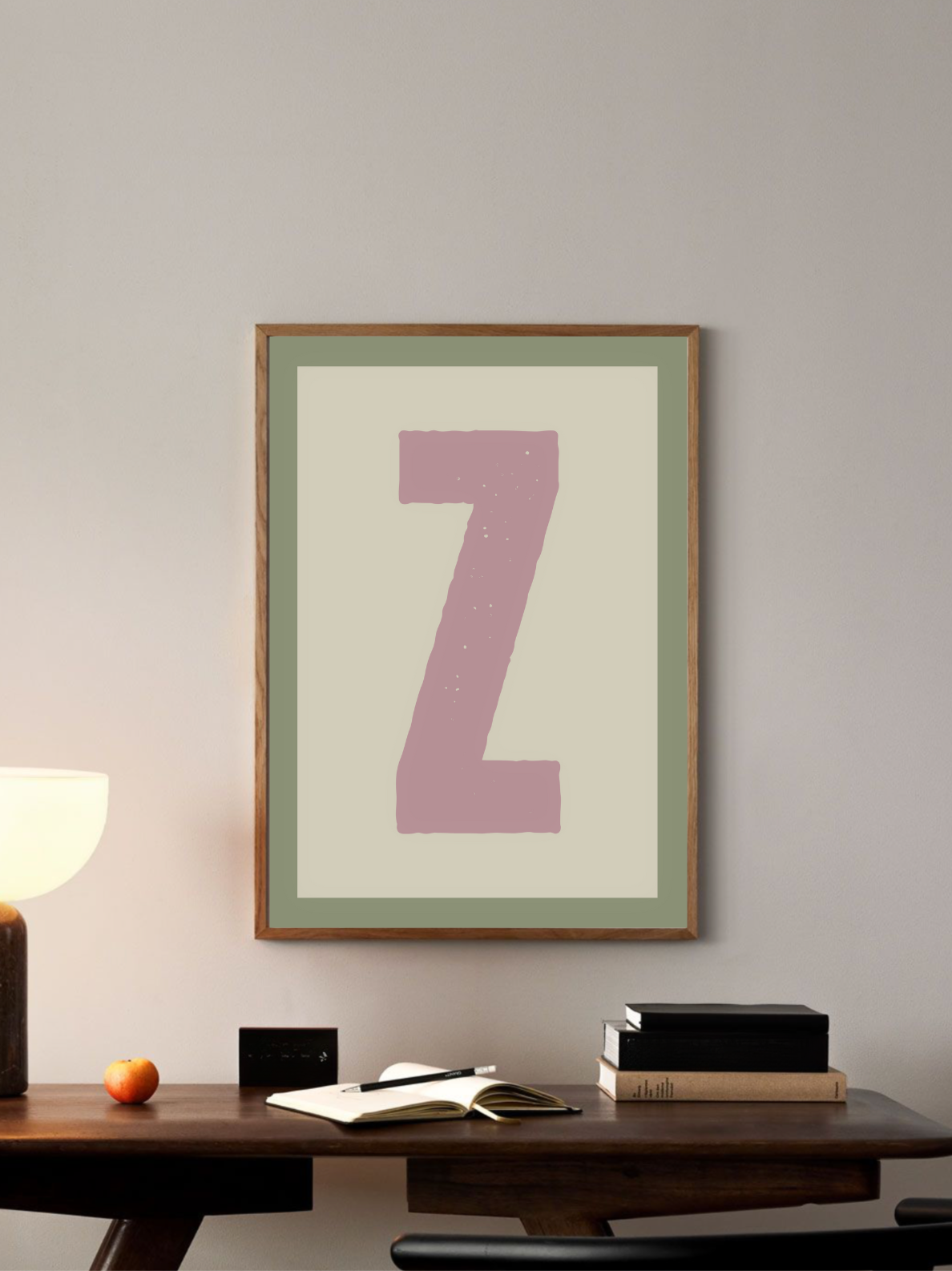 Custom Letter Neutral Tones Poster