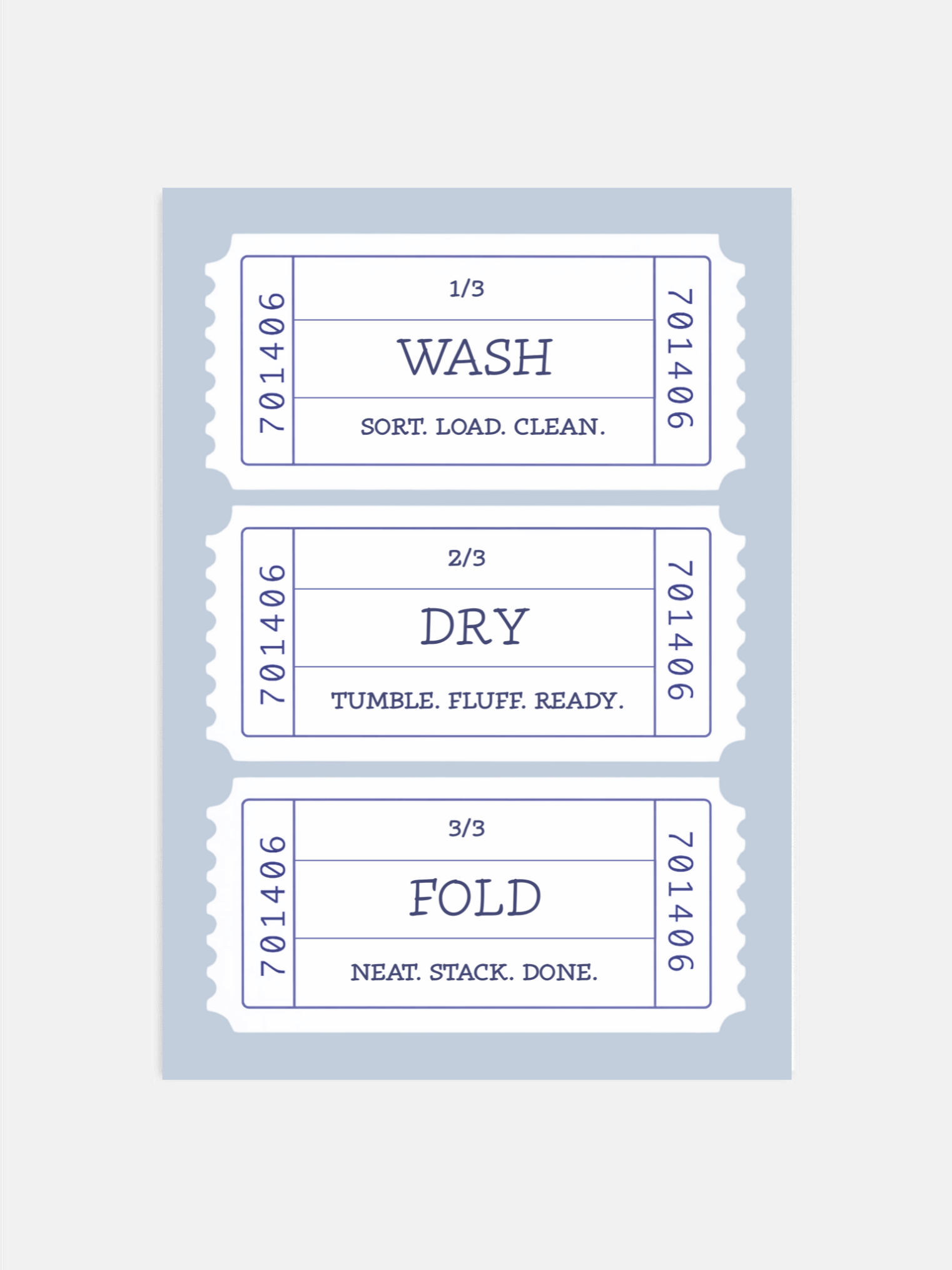 Wash-Dry-Fold Ticket Poster