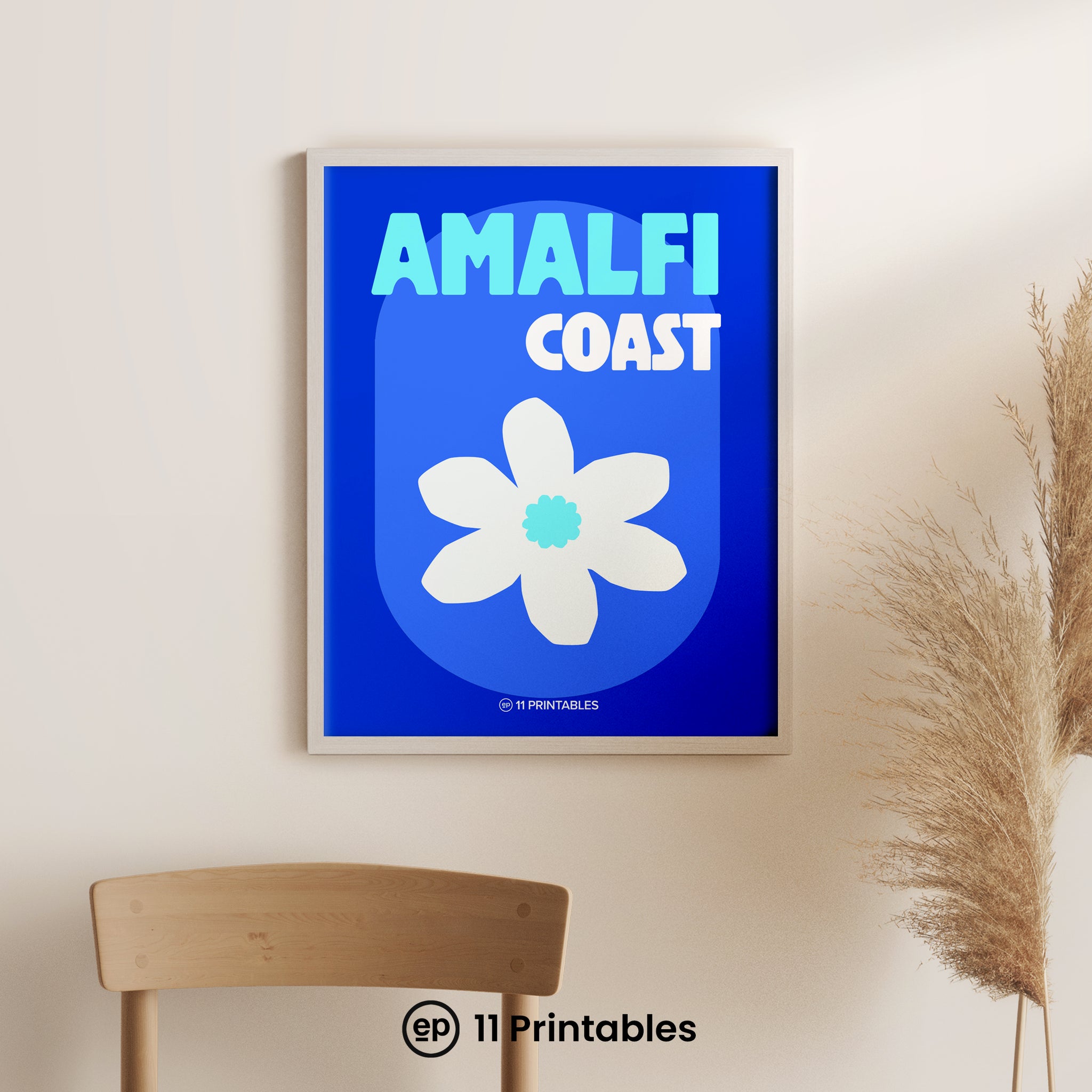 Amalfi Coast Blue Poster