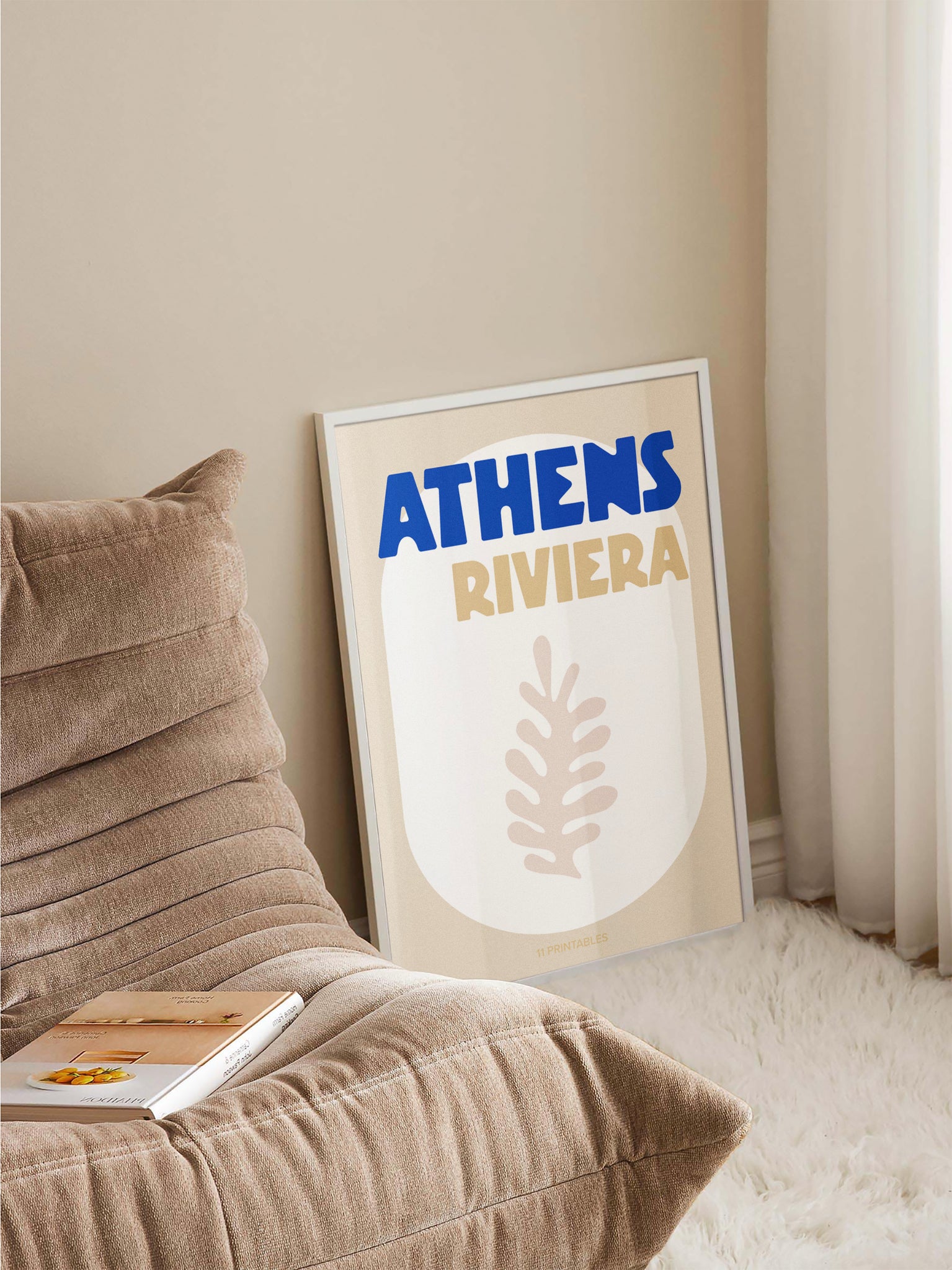 Athens Riviera Beige Poster